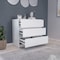 Tuhome Austin Three Drawer Dresser, Pull Out Mechanism-White CLB8958 - alternate 6